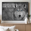 Wild Wolf Blue Eye Wall Art Canvas Print