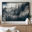 Foggy Pine Forest Wall Art – Framed Black White Nature by MyGreatCanvas | Canvas Wall Art Prints | Photo Prints & Wall Decor