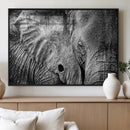 Wild Old Elephant Wall Art Canvas Print