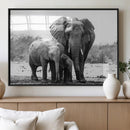 Elephant Family Africa Wall Art Canvas Print by MyGreatCanvas | Canvas Wall Art Prints | Photo Prints & Wall Decor