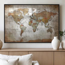 Vibrant Watercolor World Map Canvas Wall Art – Framed Travel by MyGreatCanvas | Canvas Wall Art Prints | Photo Prints & Wall Decor
