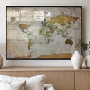 Personalized World Map Canvas Print – Colorful Watercolor by MyGreatCanvas | Canvas Wall Art Prints | Photo Prints & Wall Decor
