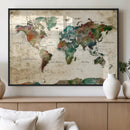 World Map Canvas Print – Framed Detailed Map of the World by MyGreatCanvas | Canvas Wall Art Prints | Photo Prints & Wall Decor