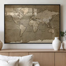 World Map Wall Art Canvas Print, Framed Map Art Picture by MyGreatCanvas | Canvas Wall Art Prints | Photo Prints & Wall Decor