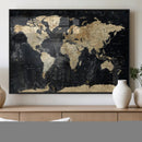 Framed Large World Map Wall Art Canvas Print for Living Room by MyGreatCanvas | Canvas Wall Art Prints | Photo Prints & Wall Decor