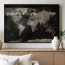 Detailed World Map Wall Art Print - Large Framed World Map