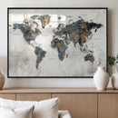 World Map Wall Art Canvas Print for Office Wall Decor by MyGreatCanvas | Canvas Wall Art Prints | Photo Prints & Wall Decor