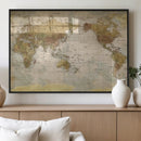 World Map Canvas Print – Detailed Map of the World Wall Art by MyGreatCanvas | Canvas Wall Art Prints | Photo Prints & Wall Decor