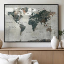 World Map Canvas Print – Framed Travel Map Wall Art for by MyGreatCanvas | Canvas Wall Art Prints | Photo Prints & Wall Decor