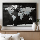 World Map Canvas Print – Framed Push Pin Wall Art, Color by MyGreatCanvas | Canvas Wall Art Prints | Photo Prints & Wall Decor