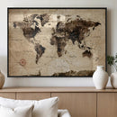 World Map Wall Art Canvas Print by MyGreatCanvas | Canvas Wall Art Prints | Photo Prints & Wall Decor