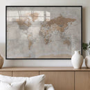 Detailed World Map Wall Art Canvas Print for Home and Office Decor by MyGreatCanvas | Canvas Wall Art Prints | Photo Prints & Wall Decor