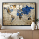 World Map Canvas Print – Colorful Abstract Travel Map, by MyGreatCanvas | Canvas Wall Art Prints | Photo Prints & Wall Decor