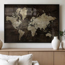 Blue World Map Canvas Wall Art – Framed Modern Travel Map by MyGreatCanvas | Canvas Wall Art Prints | Photo Prints & Wall Decor