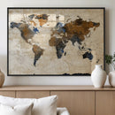 World Map Canvas Print – Framed Travel Map Wall Art for by MyGreatCanvas | Canvas Wall Art Prints | Photo Prints & Wall Decor