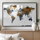 Colorful Watercolor World Map Canvas Wall Art – Framed by MyGreatCanvas | Canvas Wall Art Prints | Photo Prints & Wall Decor