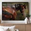 Majestic Brown Horse Wall Art Canvas Print – Framed