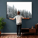 Misty Mountain Forest Canvas Print, Foggy Pine Trees Nature by MyGreatCanvas | Canvas Wall Art Prints | Photo Prints & Wall Decor