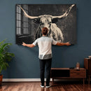 Vintage Texas Longhorn Bull Wall Art Canvas Print, Cow by MyGreatCanvas | Canvas Wall Art Prints | Photo Prints & Wall Decor