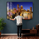 Boston Wall Art Canvas Print, Boston City Downtown Night by MyGreatCanvas | Canvas Wall Art Prints | Photo Prints & Wall Decor