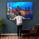 Boston Wall Art Canvas Print, Boston City Downtown Night by MyGreatCanvas | Canvas Wall Art Prints | Photo Prints & Wall Decor