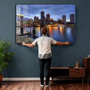 Boston Wall Art Canvas Print, Boston City Downtown Night by MyGreatCanvas | Canvas Wall Art Prints | Photo Prints & Wall Decor