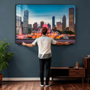 Chicago Wall Art Canvas Print - Chicago City Downtown Night by MyGreatCanvas | Canvas Wall Art Prints | Photo Prints & Wall Decor