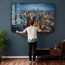 Chicago Wall Art Canvas Print - Chicago City Downtown Night by MyGreatCanvas | Canvas Wall Art Prints | Photo Prints & Wall Decor