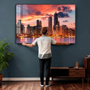 Chicago Wall Art Canvas Print - Chicago City Downtown Night by MyGreatCanvas | Canvas Wall Art Prints | Photo Prints & Wall Decor