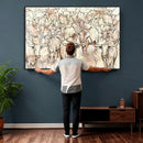 Farmhouse Texas Longhorn Wall Art Canvas Print - Abstract by MyGreatCanvas | Canvas Wall Art Prints | Photo Prints & Wall Decor