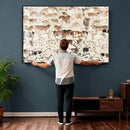 Farmhouse Longhorn Wall Art Canvas Print - Abstract Farm by MyGreatCanvas | Canvas Wall Art Prints | Photo Prints & Wall Decor