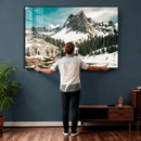 Snowy Mountain Wall Art Canvas Print, Alpine Pine Forest by MyGreatCanvas | Canvas Wall Art Prints | Photo Prints & Wall Decor