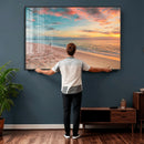 Beach Walk Wall Art Canvas Print – Soft Coastal Photography by MyGreatCanvas | Canvas Wall Art Prints | Photo Prints & Wall Decor