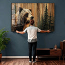 Grizzly Bear Wall Art Canvas Print, Rustic Wildlife Bear by MyGreatCanvas | Canvas Wall Art Prints | Photo Prints & Wall Decor