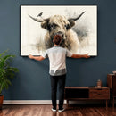 Abstract Highland Cow Wall Art Canvas Print, Rustic Farm by MyGreatCanvas | Canvas Wall Art Prints | Photo Prints & Wall Decor