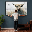Abstract Highland Cow Animal Wall Art Canvas Print by MyGreatCanvas | Canvas Wall Art Prints | Photo Prints & Wall Decor