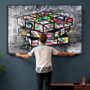 Graffiti Cube Abstract Street Art Wall Art Canvas Print by MyGreatCanvas | Canvas Wall Art Prints | Photo Prints & Wall Decor