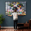 Graffiti Dog Wall Art Decor for Teen Bedroom - Abstract by MyGreatCanvas | Canvas Wall Art Prints | Photo Prints & Wall Decor