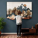 Wood Style Mountain Wall Art Canvas Print, Layered Wood by MyGreatCanvas | Canvas Wall Art Prints | Photo Prints & Wall Decor