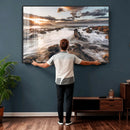 Rocky Coast Ocean Sunset Wall Art Canvas Print, Dramatic by MyGreatCanvas | Canvas Wall Art Prints | Photo Prints & Wall Decor