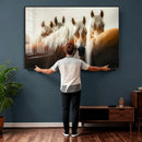 Wild Horse Herd Wall Art Canvas Print, Natural Horse by MyGreatCanvas | Canvas Wall Art Prints | Photo Prints & Wall Decor