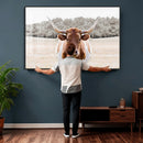 Texas Longhorn Bull Wall Art Canvas Print, Rustic Western by MyGreatCanvas | Canvas Wall Art Prints | Photo Prints & Wall Decor