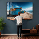 Coastal Fishing Boats Wall Art Canvas Print, Sunset Beach by MyGreatCanvas | Canvas Wall Art Prints | Photo Prints & Wall Decor