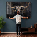 Abstract Longhorn Bull Wall Art Canvas Print – Rustic by MyGreatCanvas | Canvas Wall Art Prints | Photo Prints & Wall Decor