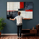 Navy Red Abstract Wall Art Canvas Print, Modern Luxury by MyGreatCanvas | Canvas Wall Art Prints | Photo Prints & Wall Decor
