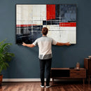 Navy Red Abstract Wall Art Canvas Print, Modern Luxury by MyGreatCanvas | Canvas Wall Art Prints | Photo Prints & Wall Decor