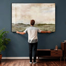 Muted Watercolor Hill Landscape Print — Beige Taupe Cloudy by MyGreatCanvas | Canvas Wall Art Prints | Photo Prints & Wall Decor