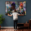 Graffiti Baseball Player Street Art Wall Art Canvas Print by MyGreatCanvas | Canvas Wall Art Prints | Photo Prints & Wall Decor