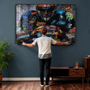 Graffiti American Football Player Street Art Wall Art Canvas by MyGreatCanvas | Canvas Wall Art Prints | Photo Prints & Wall Decor