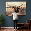 Texas Longhorn Wall Art Canvas Print – Western Cattle Ranch by MyGreatCanvas | Canvas Wall Art Prints | Photo Prints & Wall Decor
